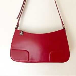 NEW Etienne Aigner Red Baguette Leather Handbag